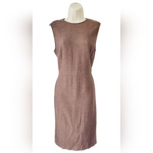 RALPH LAUREN Women Black Label Brown Wool & Cashmere Sleeveless Dress Size 10